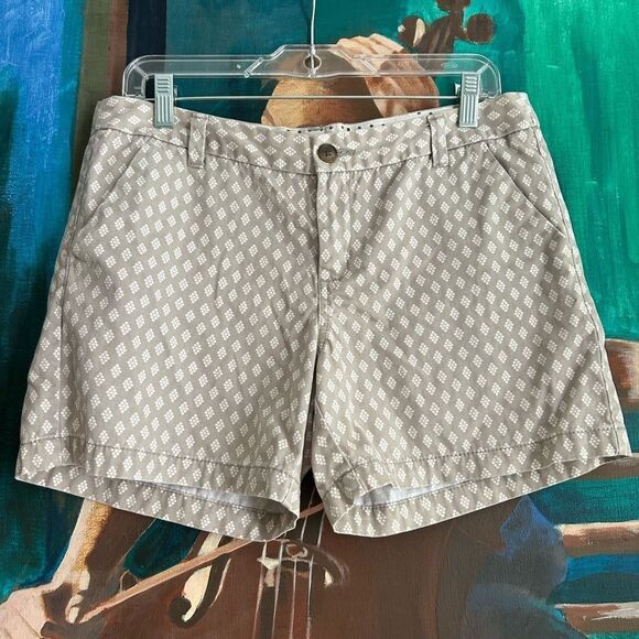 Merona Tan Patterned Women's Bermudas 8 - Picture 1 of 16